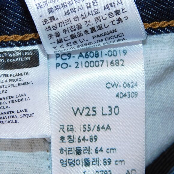 Levi's Ribcage Wide Leg Jeans in Shaded View | Dark Wash Denim | Y2K | EUC | 25 - Picture 9 of 11